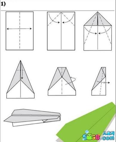 纸飞机装饰图案:装饰纸飞机的折法