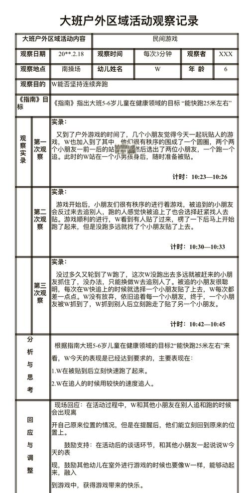 户外攀爬观察记录:户外攀爬观察记录怎么写