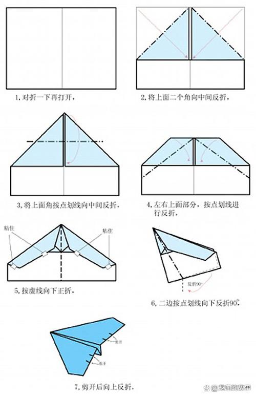三步折一个纸飞机步骤图,三步折一个纸飞机步骤图片