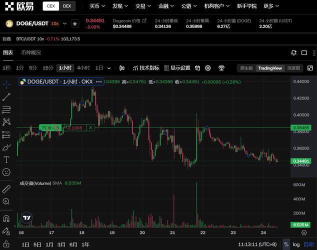狗狗币走势图实时,狗狗币的实时走势图
